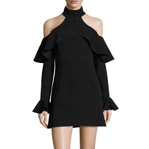 NWT ELIE SAAB Cold-Shoulder High-Neck Dress 6